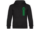 multifanshop Kapuzen Sweatshirt - Wolfsburg - Streifen - Druck grün - Hoodie