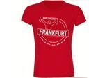 multifanshop Damen T-Shirt - Frankfurt - Meine Fankurve - Druck weiß - Frauen