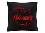 multifanshop Kissenbezug - Augsburg - Meine Fankurve - Druck rot - Kissen