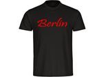 multifanshop Kinder T-Shirt - Berlin rot - Schriftzug - Druck rot - Kind