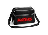 multifanshop Retrotasche - Augsburg - Textmarker - Druck rot - Tasche