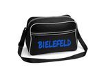 multifanshop Retrotasche - Bielefeld - Textmarker - Druck blau - Tasche