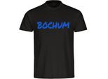 multifanshop Herren T-Shirt - Bochum - Textmarker - Druck blau - Männer