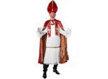 tectake® Herrenkostüm St. Nikolaus-Set dunkelrot