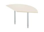 Ansatztisch, 135°, B 800 x T 800 mm, Ahorn/weissalu