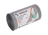 Deiss FIRST PLUS Müllbeutel, mit Tragegriff, LDPE, 14 µm, grau, B 600 x H 720 mm, 60 Liter, 1000 Stück