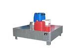 Auffangwanne BAUER WO-4/400, Stahl, unterfahrbar, feuerverzinkt, B 1200 x T 1200 x H 415 mm