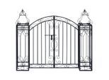 vidaXL Deko Gartentor Schmiedeeisen 122×20,5×100 cm