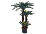 vidaXL Künstliche Pflanze Cycas-Palme mit Topf Grün 125 cm