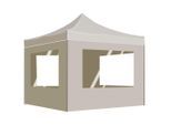 vidaXL Profi-Partyzelt Faltbar mit Wänden Aluminium 2×2m Creme