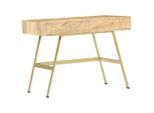 vidaXL Schreibtisch mit Schubladen 100x55x75 cm Massivholz Mango
