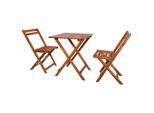 vidaXL 3-tlg. Bistro-Set Klappbar Massivholz Akazie