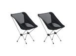 vidaXL Klappbare Campingstühle 2 Stk. mit Tragetasche 54x50x65 cm Alu