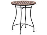 vidaXL Bistrotisch Mosaik Keramik Braun 60 cm