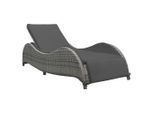 vidaXL Sonnenliege mit Auflage Poly Rattan Anthrazit