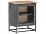 vidaXL Nachttisch Grau 40x30x50 cm Massivholz Akazie