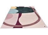 Teppich TOM TAILOR HOME "Shapes - FOUR", grün, B:140cm H:5mm L:200cm, Polyester, Teppiche, Teppich, Kurzflor, bedruckt, modernes Design