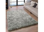 Paco Home Fellteppich »Playa 960«, rechteckig, 64 mm Höhe, Kunstfell, Flokati-Optik, Hochflor, weich und flauschig, Uni-Farben