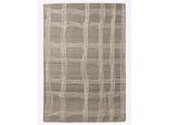 Teppich HEINE HOME Gr. 2, grau (grau, ecru), B:70cm H:10mm L:140cm, Baumwolle, Kunstfaser, Polyester, Viskose, Wolle, Teppiche, Teppich