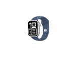 Apple Watch Series 10 GPS 46mm - Silver Aluminium Case with Denim Sport Band - S/M