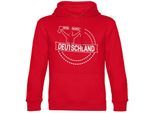 multifanshop Kapuzen Sweatshirt - Deutschland - Meine Fankurve - Druck weiß - Hoodie