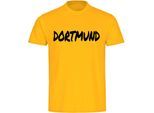 multifanshop Herren T-Shirt - Dortmund - Textmarker - Druck schwarz - Männer