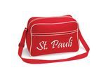 multifanshop Retrotasche - St. Pauli - Schriftzug - Druck weiß - Tasche