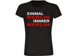 multifanshop Damen T-Shirt - Berlin rot - Einmal Immer - Druck rot - Frauen