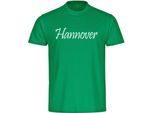 multifanshop Herren T-Shirt - Hannover - Schriftzug - Druck weiß - Männer