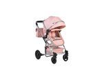 Moni Kinderwagen Gigi Babywanne umbaubar Sportsitz Wickeltasche Getränkehalter rosa