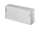 Schäfer Shop Genius Beistellschrank TETRIS SOLID, 2 OH, in Schreibtischhöhe, B 1600 mm, 25 mm Abdeckplatte, lichtgrau/weissalu