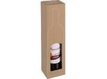 Weinkarton ColomPac SAWP, für 1 Flasche, L 93 x B 93 x H 374 mm, Wellpappe, kraft-braun, 10 Stück