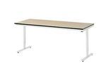 Rau Arbeitstisch Adlatus, elektrisch höhenverstellbar, 22 mm MDF-Platte, bis 150 kg, B 2000 x T 800 x H 720-1120 mm, braun/lichtgrau