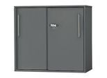 Schäfer Shop Select Anstell-/Aufsatz-Schiebetürenschrank Start Off, in Tischhöhe, abschliessbar, B 800 x T 420 x H 726 mm, graphit/graphit