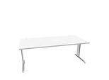 Schäfer Shop Pure Schreibtisch PLANOVA BASIC, Rechteck, C-Fuss, B 2000 x T 1000 x H 717 mm, weiss + Kabelkanal