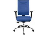 Schäfer Shop Select Bürostuhl SSI PROLINE P3+, Synchronmechanik, ohne Armlehnen, Lendenwirbelstütze, 3D-Sitzgelenk, blau