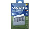 VARTA Batterie-Ladegerät Eco Charger Multi Recycled Box, für NiMH-Akkus, inkl. USB-Typ-C Ladekabel