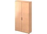 Schäfer Shop Genius Flügeltürenschrank TETRIS WOOD, 6 OH, Höhe inkl. Gleiter, Mitteltrennwand, B 1200 mm, Buche-Dekor