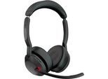 Headset Jabra Evolve2 55, Ladestation, Reichweite bis 30 m, bis 10 h, MS-Teams optimiert, Stereo, schwarz