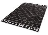Hochflor-Teppich "Winsome 6318-241", schwarz, B:200cm H:25mm L:290cm, Kunstfaser, SCHÖNER WOHNEN-KOLLEKTION, Teppiche, Hochflor-Teppich, Langflor, Hoch Tief Struktur, Wohnzimmer, Schöner Wohnen Kollektion
