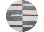 Ayyildiz Teppiche Hochflor-Teppich »Gala Shaggy 2505«, rund, 30 mm Höhe, Wohnzimmer