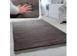 Paco Home Fellteppich »Rabbit 780«, rechteckig, 26 mm Höhe, Kunstfell, Kaninchenfell-Haptik, ein echter Kuschelteppich, Uni-Farben