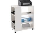 INOSIGN Rollwagen »LOKVE, Rollcontainer, Druckertisch, Rollregal,«, Rollen feststellbar, 6 Fächer, Höhe 75 cm
