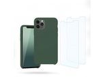 Hülle iPhone 11 Pro Max und 2 schutzfolien - Silikon - Grün