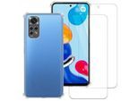 Hülle Xiaomi Redmi Note 11 und 2 schutzfolien - TPU - Transparent