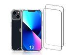 Hülle iPhone 13 und 2 schutzfolien - Recycelter Kunststoff - Transparent