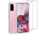 Hülle Galaxy S20 und schutzfolie - Silikon - Transparent