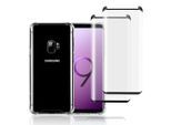 Hülle Galaxy S9 und 2 schutzfolien - Recycelter Kunststoff - Transparent