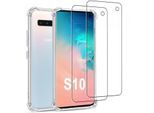 Hülle Galaxy S10 und 2 schutzfolien - TPU - Transparent