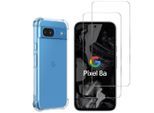 Hülle Google Pixel 8a und 2 schutzfolien - TPU - Transparent